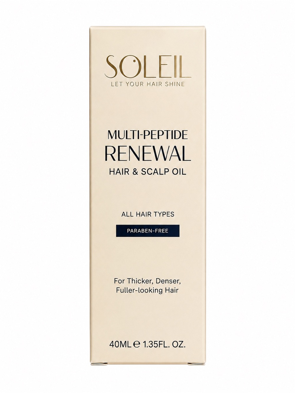 Soleil Multi-Peptide Renewal Hair & Scalp Oil 1.35 oz Hair Growth Serum